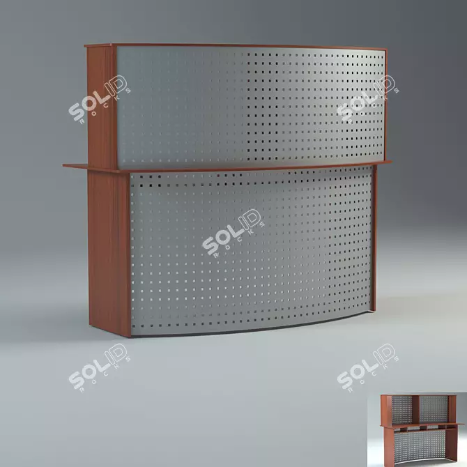 Modern Ukrainian Reception Desk 3D model image 1