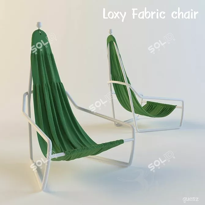 Modern Comfort: Loxy Fabric Chair 3D model image 1