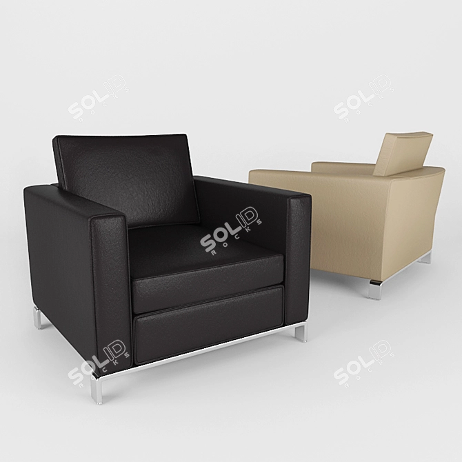 Minimalist Elegance: Williams Armchair 3D model image 1