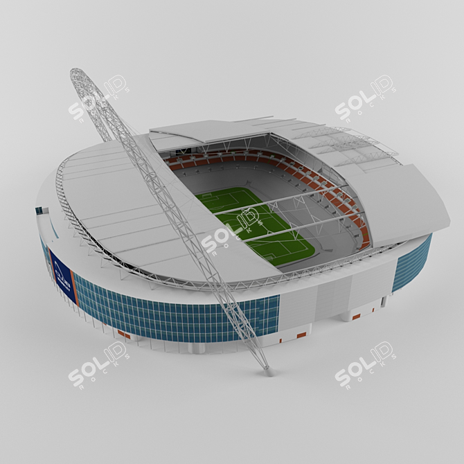 Game Day Glory: Stadion Wembey 3D model image 1