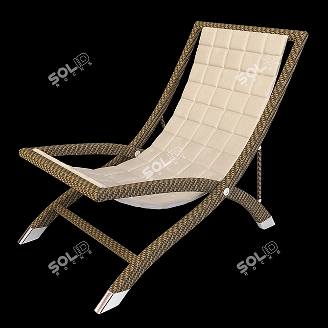 Sleek Smania Agio Lounge Chair 3D model image 2