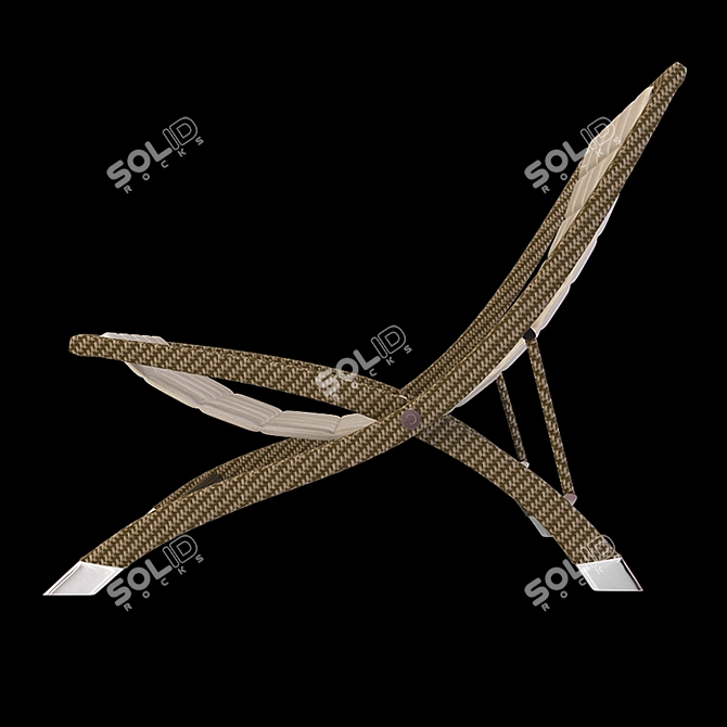 Sleek Smania Agio Lounge Chair 3D model image 4