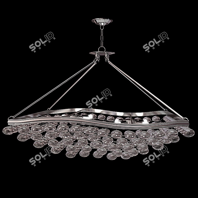 Crystorama Calypso Chandelier: Glamorous Lighting Statement 3D model image 3