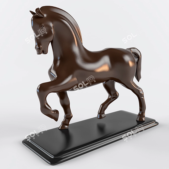 Graceful Galloping Stallion 3D model image 1