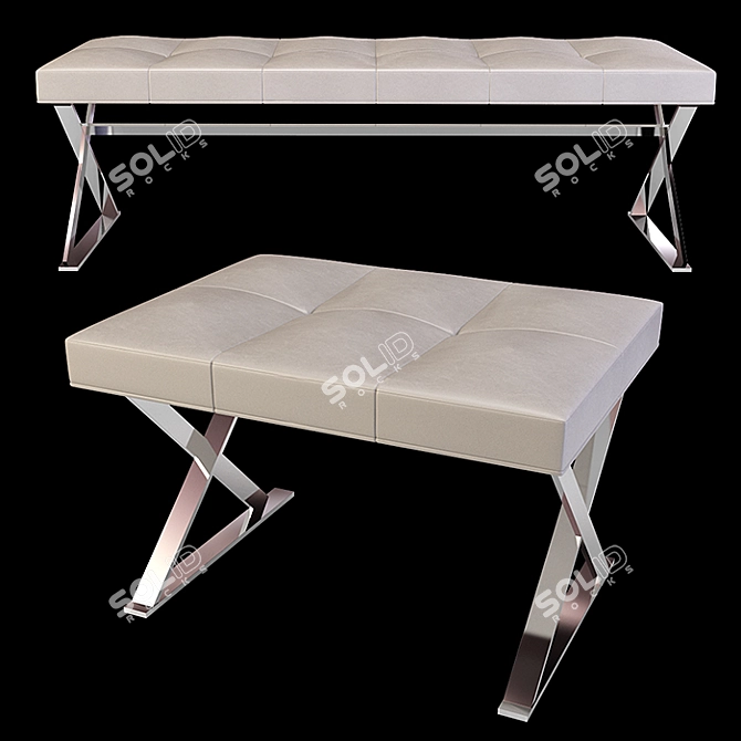 Elegant Maxalto Pathos Bench 3D model image 2
