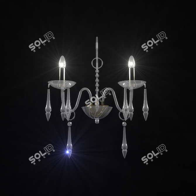 Luxury Swarovski Crystal Chandelier 3D model image 1