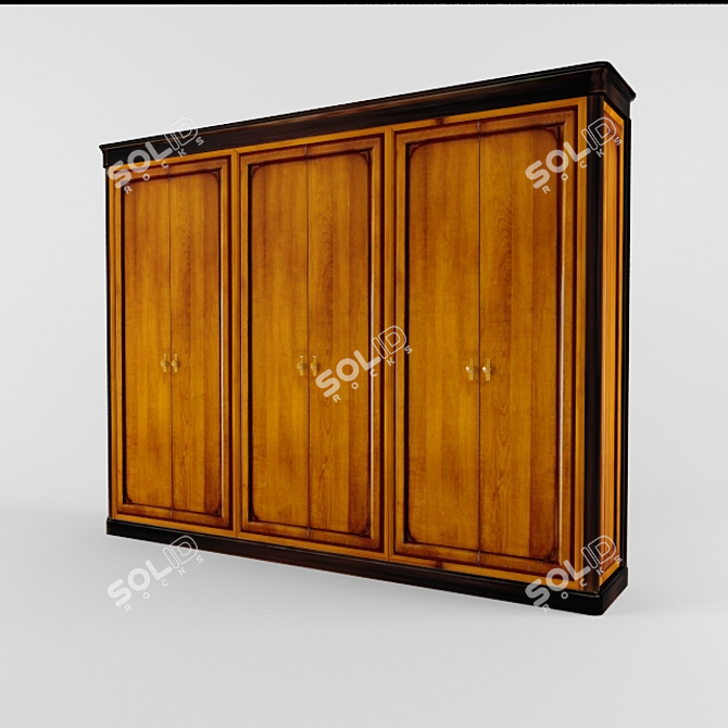 Stylish Pregno Wardrobe in A52_6 Design 3D model image 1