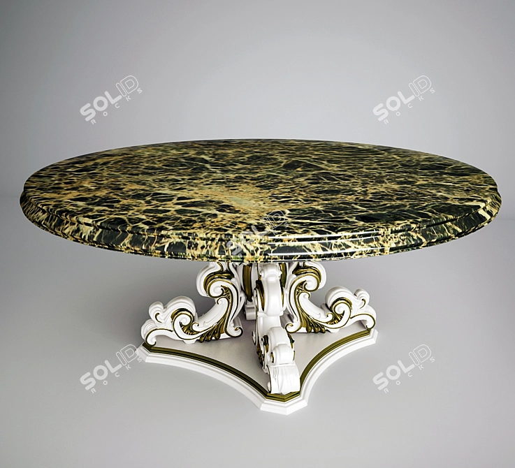 Elegant Textured Table 3D model image 1