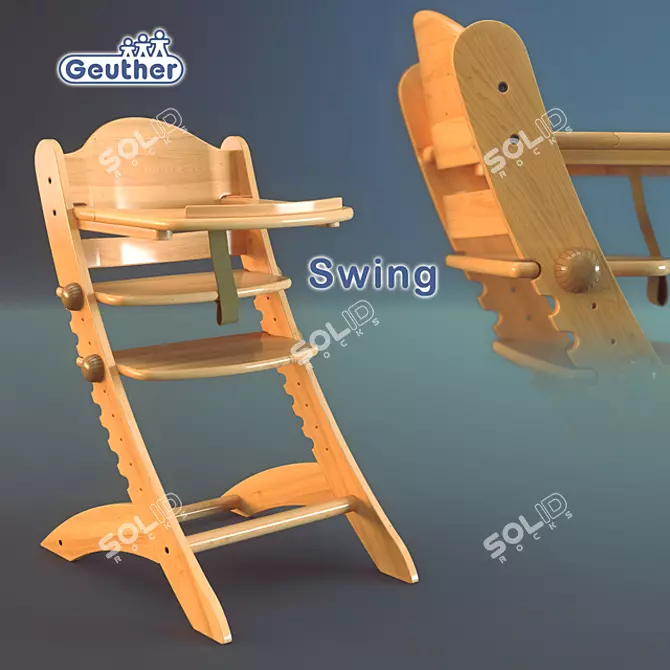 Geuther Swing - Stylish and Compact Swing 3D model image 1