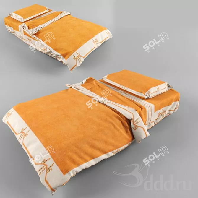 Cozy Dream Bedding 3D model image 1