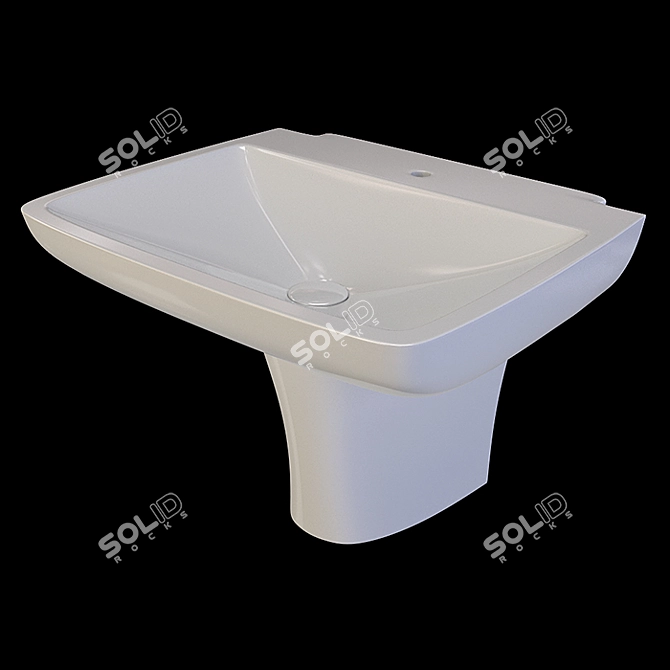 Duravit Puravida Washbasin (072050) - Stylish and Sleek 3D model image 2