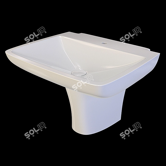 Duravit Puravida Washbasin (072050) - Stylish and Sleek 3D model image 4