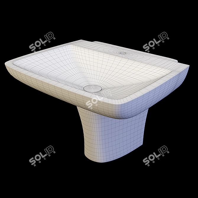 Duravit Puravida Washbasin (072050) - Stylish and Sleek 3D model image 5