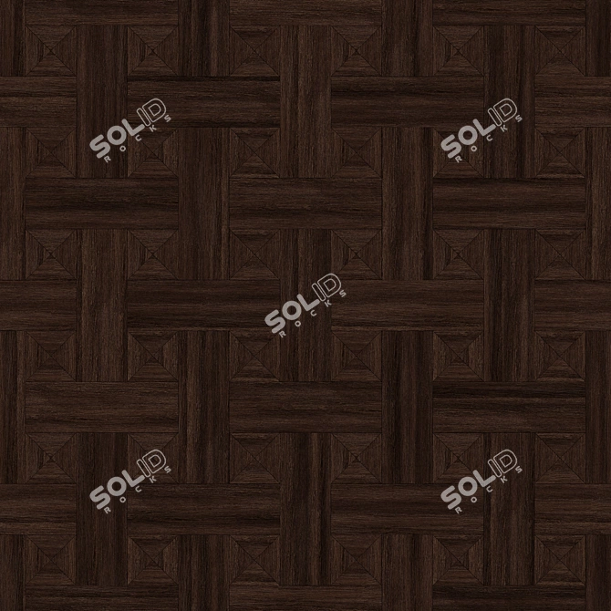 Stunning Wenge Parquet Design 3D model image 1