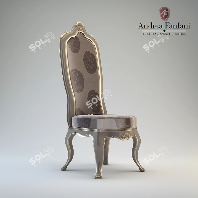 Elegant Fanfani Chair 3D model image 1