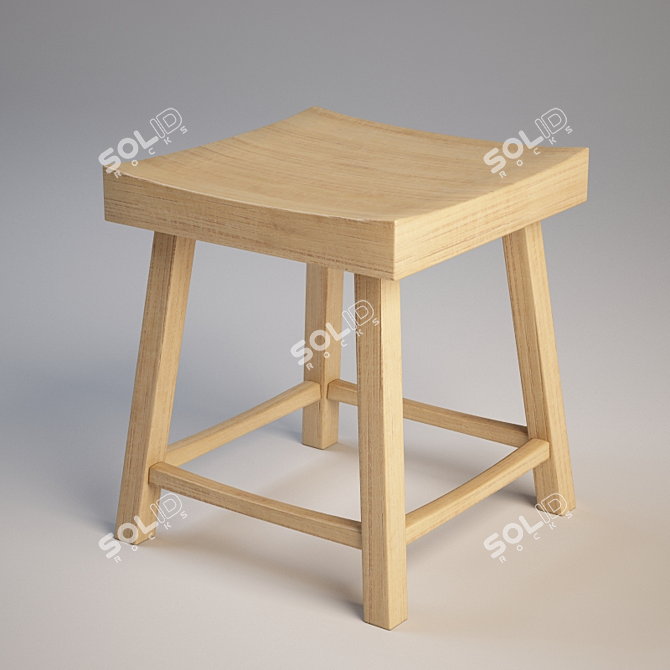 Elevate Your Space with a Stool 3D model image 1