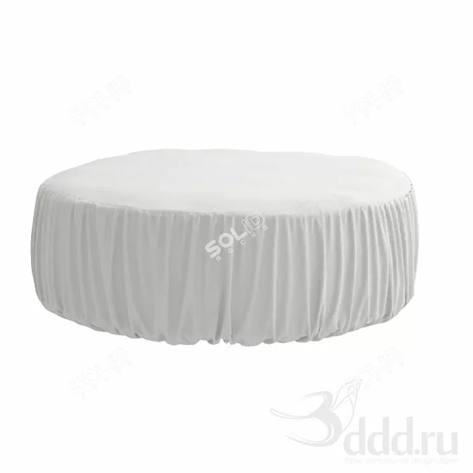 Comfy Cloud Fabric Puff 3D model image 1