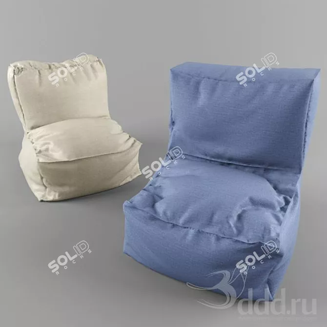 Cozy Cushioned Chair 3D model image 1