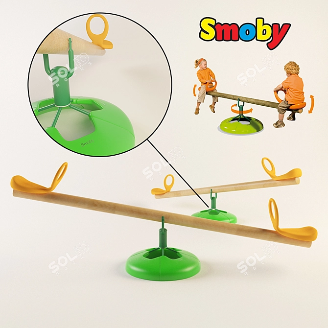 Outdoor Fun: Smoby Swing 3D model image 1