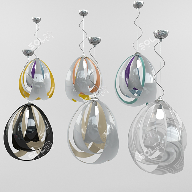 Elegant Slamp Goccia Pendant 3D model image 1