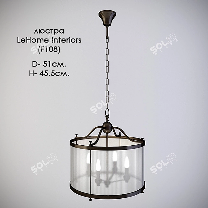 Elegant Chandelier by LeHome 3D model image 1