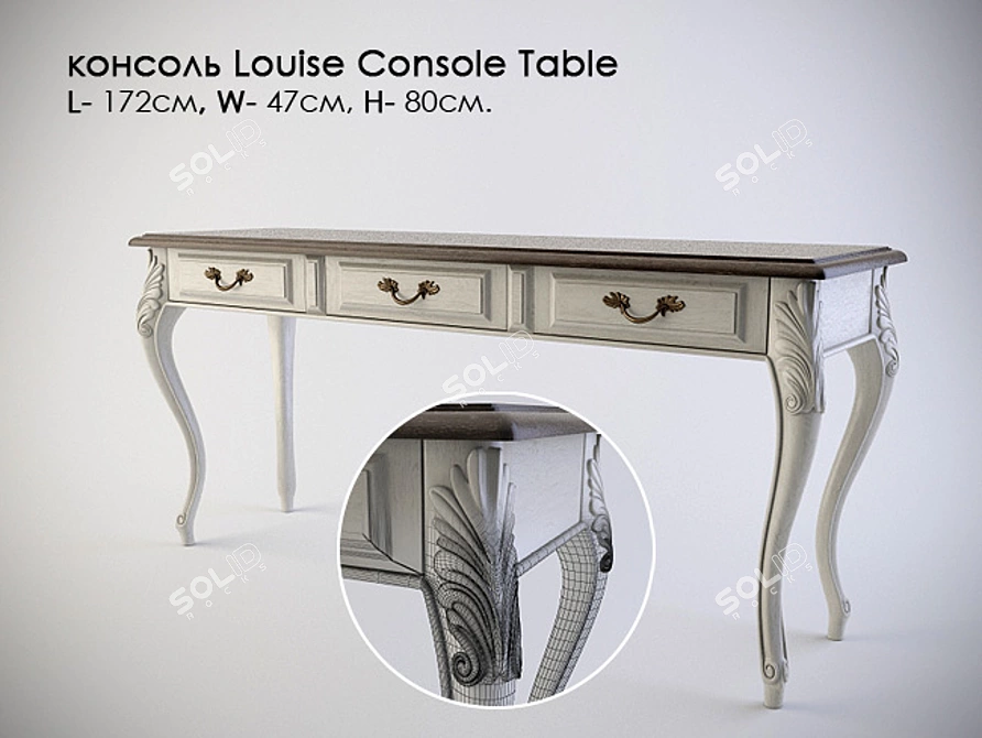 Sleek Louise Console Table: Elegant and Functional 3D model image 1