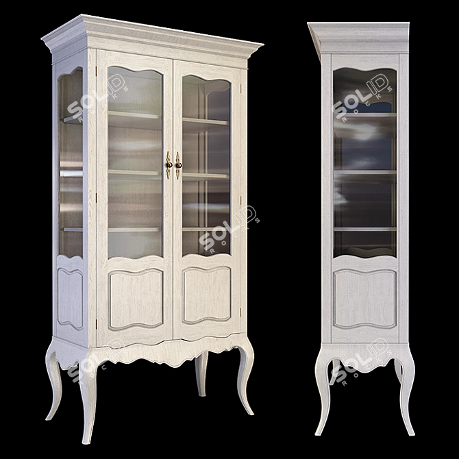 Elegant Verden French Cupboard 3D model image 2