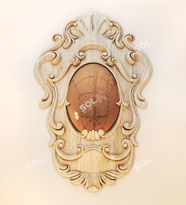 Centrally Crafted Cartouche Panel 3D model image 1