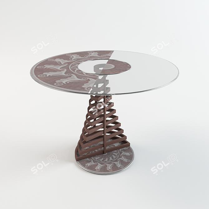 Sleek Sector Table 3D model image 1