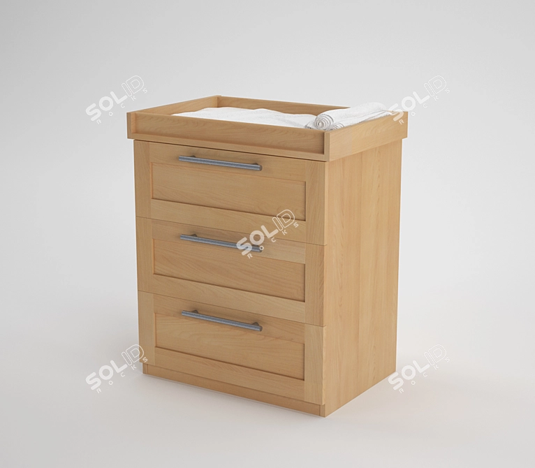 Rialto Changing Table 3D model image 1