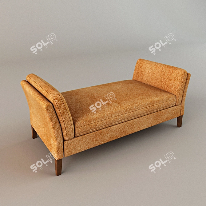 Elegant Daybed with Storage 3D model image 1