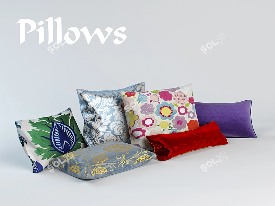 Luxury Dream Pillows for Every Style 3D model image 1