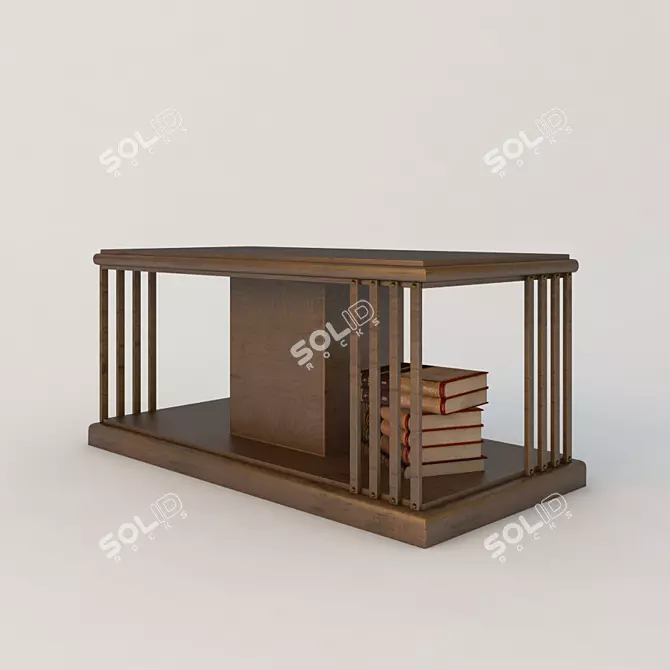 Rolling Sofa Table: Convenient and Stylish 3D model image 1