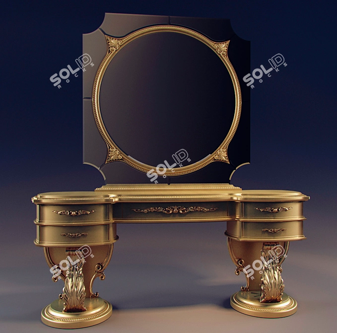 Grilli Gondola Vanity Table 3D model image 1