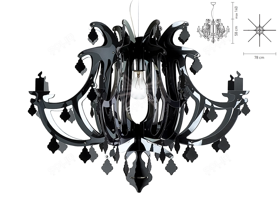 Italian Elegance: Ginetta Black Lighting 3D model image 1