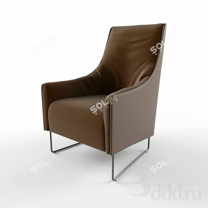 Sleek Ascot Armchair: Timeless Elegance 3D model image 1