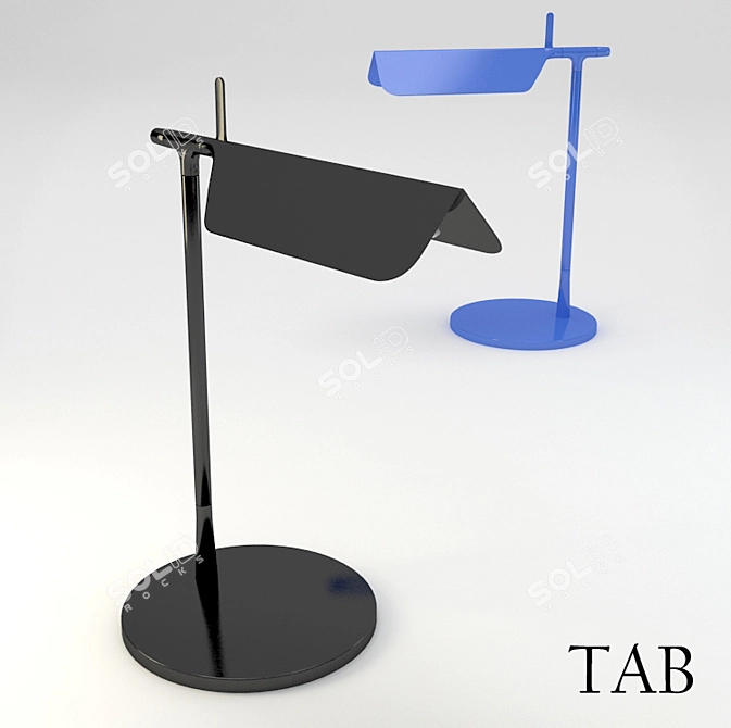 FLOS TAB Table Lamp in Black, White or Blue 3D model image 1