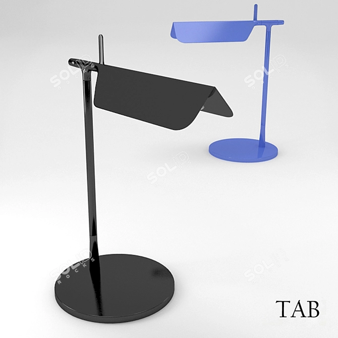 FLOS TAB Table Lamp in Black, White or Blue 3D model image 6
