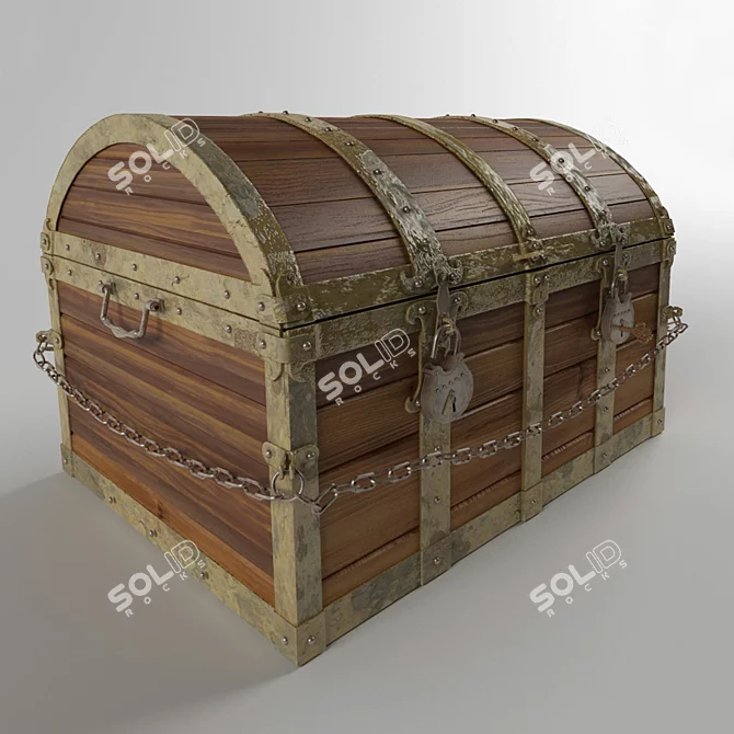Embossed Storage Chest 3D model image 1