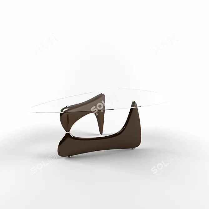 Sleek Modern Coffee Table 3D model image 1