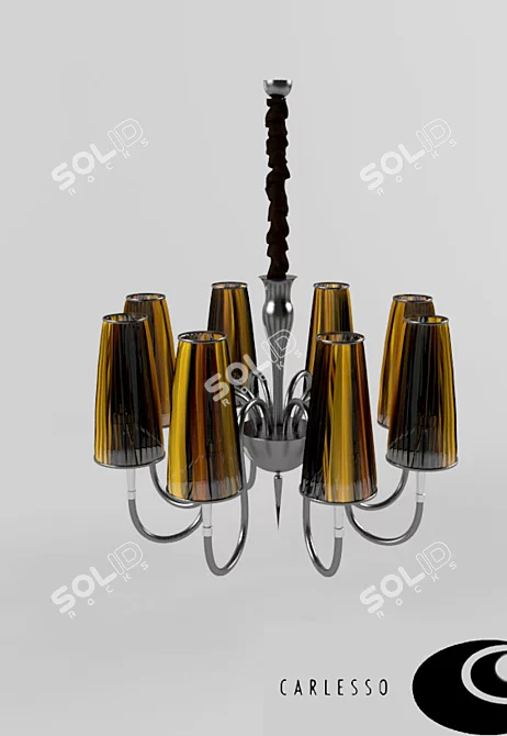 HONEY S8 Chandelier: Elegant Illumination for Your Home 3D model image 1