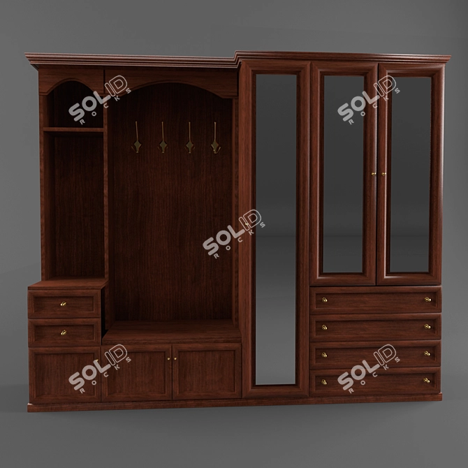 Spacious Entryway Set - 2700mm Width 3D model image 1