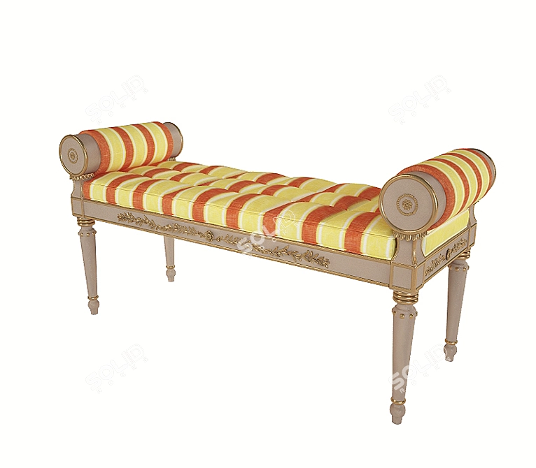 Classic Style Ottoman 3D model image 1