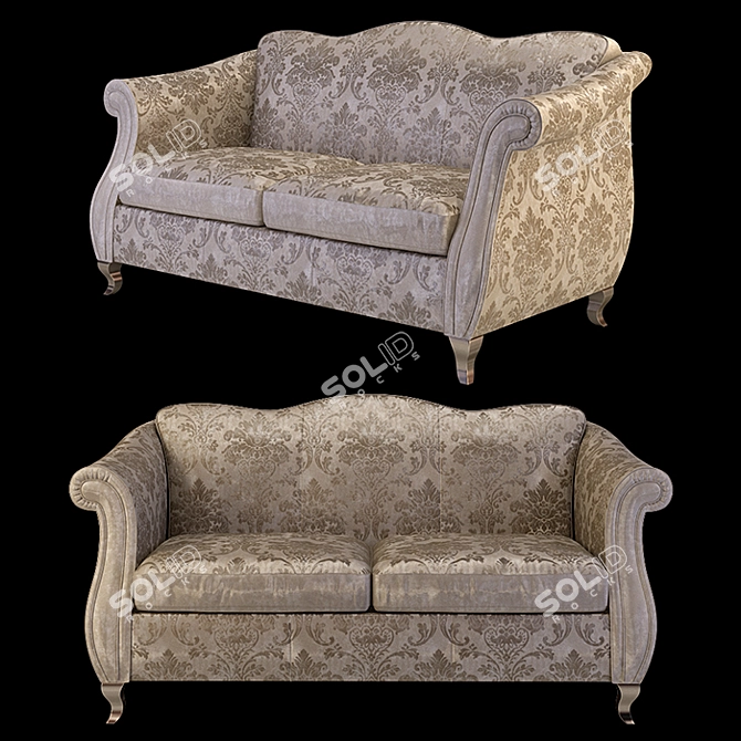 Elegant Epoque Chantal Sofa 3D model image 3
