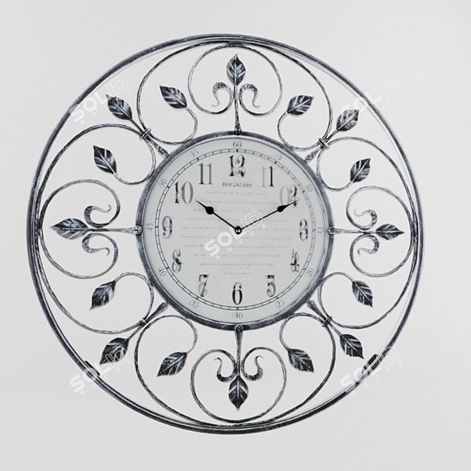 Sleek London Time Watch: 60cm Diameter 3D model image 1