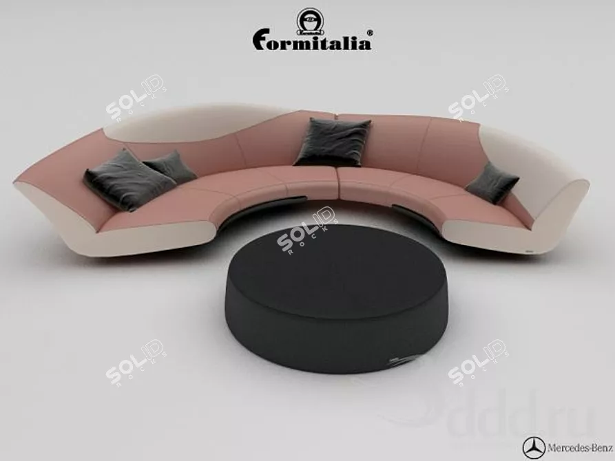 Luxury Mercedes-Benz Style Sofa 3D model image 1