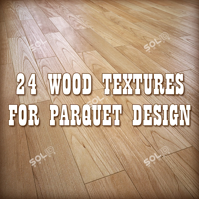 Wooden Parquet Design Texture 3D model image 1