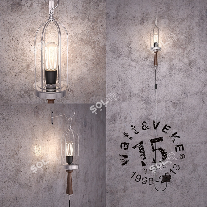 Portable Pewter Lighting Solution 3D model image 1