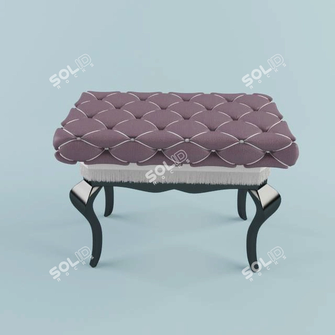 Classic Puff Bench 3D model image 1