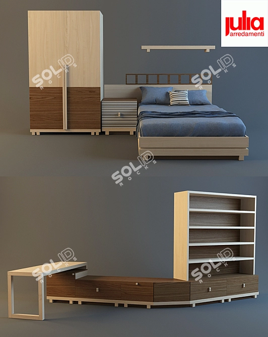 Oasis Children's Bedroom Set 3D model image 1